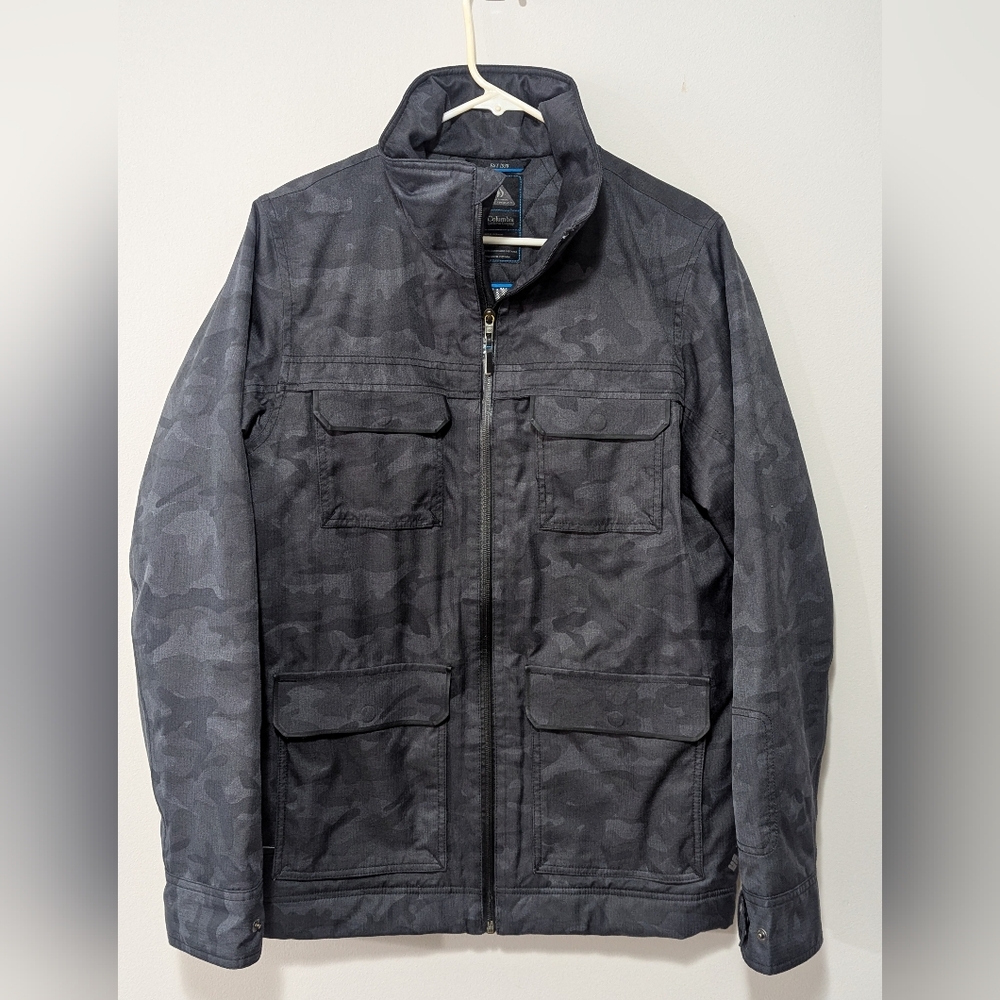 Mens COLUMBIA Camo Winter Coat Size Medium Omni-Heat Thermal Comfort